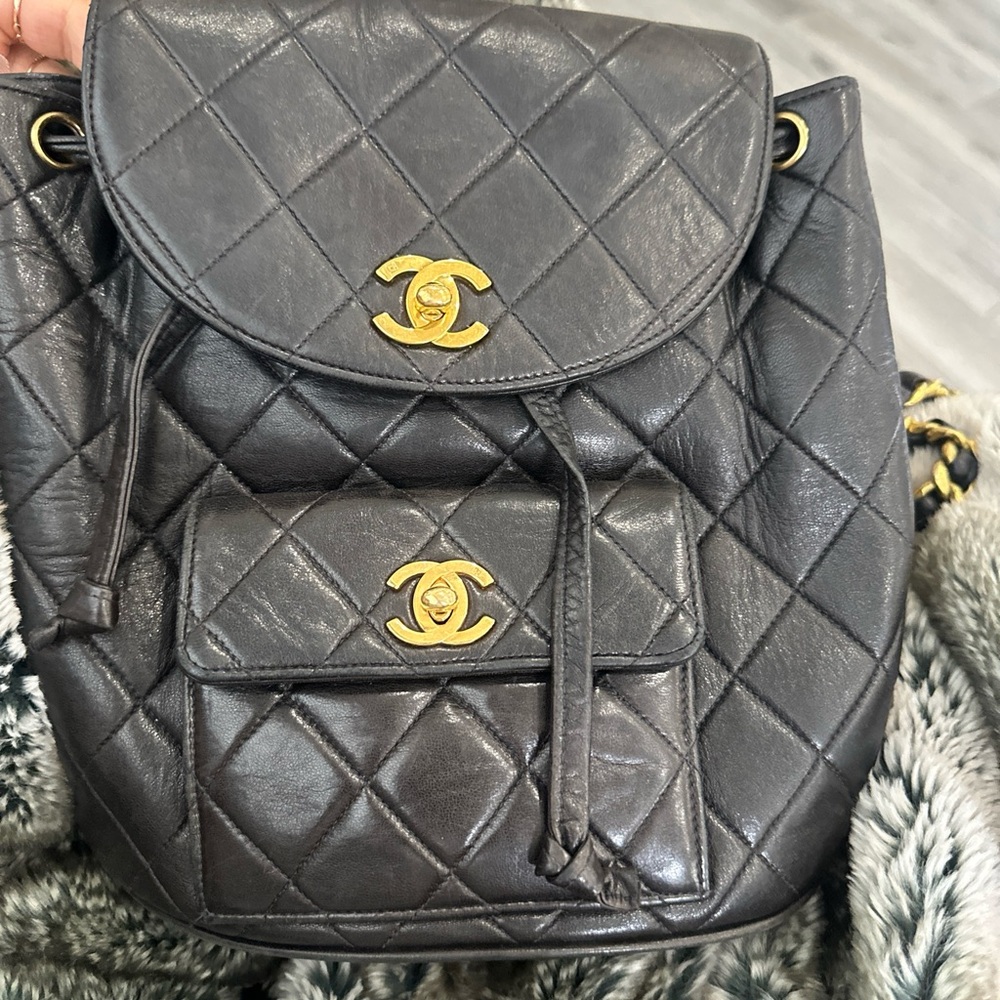 Vintage Chanel mini Duma backpack in good vintage condition